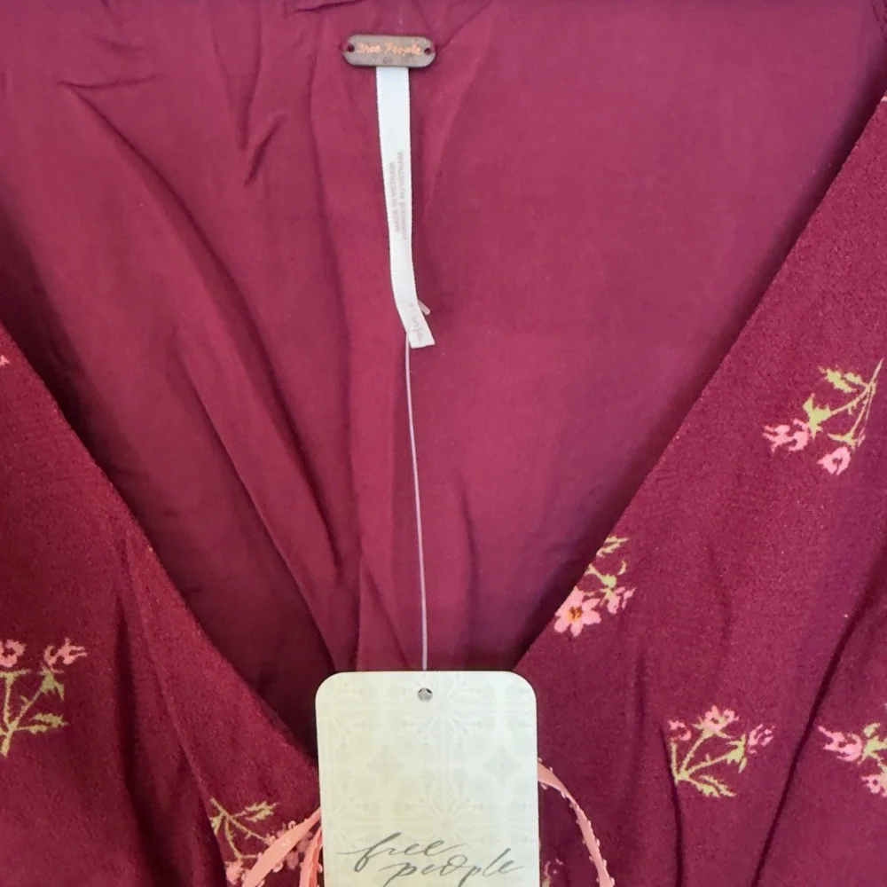 NWT Free People “Everyone’s Favorite Mini Dress” in Red, size Small - Picture 9 of 9